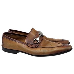 Magnanni Men's Rafa II Leather Bit Loafers Brown Size US 12 EU 45‎